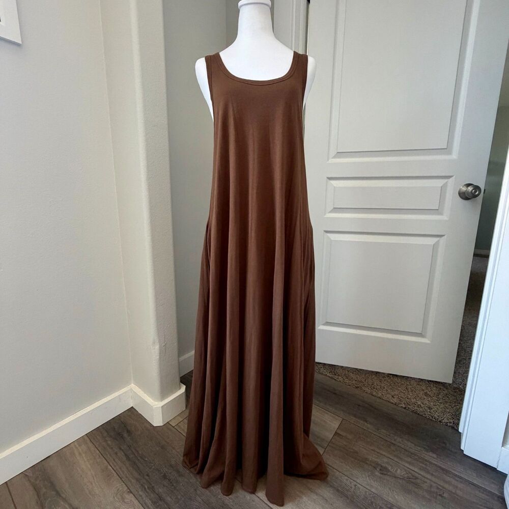 Soft Surrounding Maxi Tank Dress Pima Cotton Summer Casual Beachy